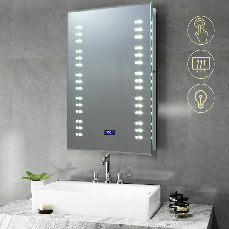 Ivy Bronx Maia Fog Free Bathroom/Vanity Mirror with shaver socket